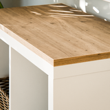 Holzplatte für 3er IKEA Kallax Regal, Eiche - Deckplatte 111,5 x 39cm - Clutter Cover