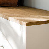Holzplatte für 3er IKEA Kallax Regal, Eiche - Deckplatte 111,5 x 39cm - Clutter Cover