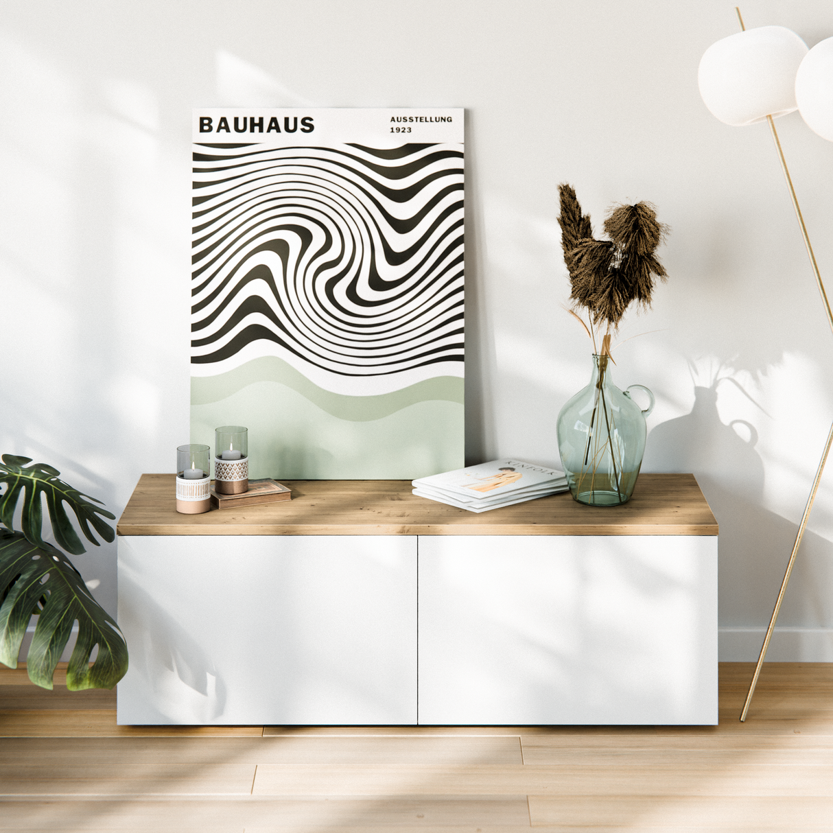 Holzplatte für IKEA Besta Regal, Eichen-Deckplatte für 2 oder 3 Korpusse - Clutter Cover