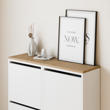Holzplatte für IKEA Bissa Schuhschrank in verschiedenen Größen - Eiche, Abdeckplatte für Schuhregal - Clutter Cover