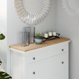 Holzplatte für IKEA Hemnes Schuhschrank Variante mit 2 oder 4 Fächern, Eiche - Deckplatte für Schuhregal - Clutter Cover