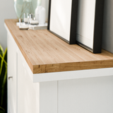 Holzplatte für IKEA Hemnes Schuhschrank Variante mit 2 oder 4 Fächern, Eiche - Deckplatte für Schuhregal - Clutter Cover