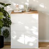 Holzplatte für IKEA Malm Kommode, Eiche, 80,4 x 48,2cm - Clutter Cover