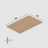 Holzplatte für IKEA Malm Kommode, Eiche, 80,4 x 48,2cm - Clutter Cover