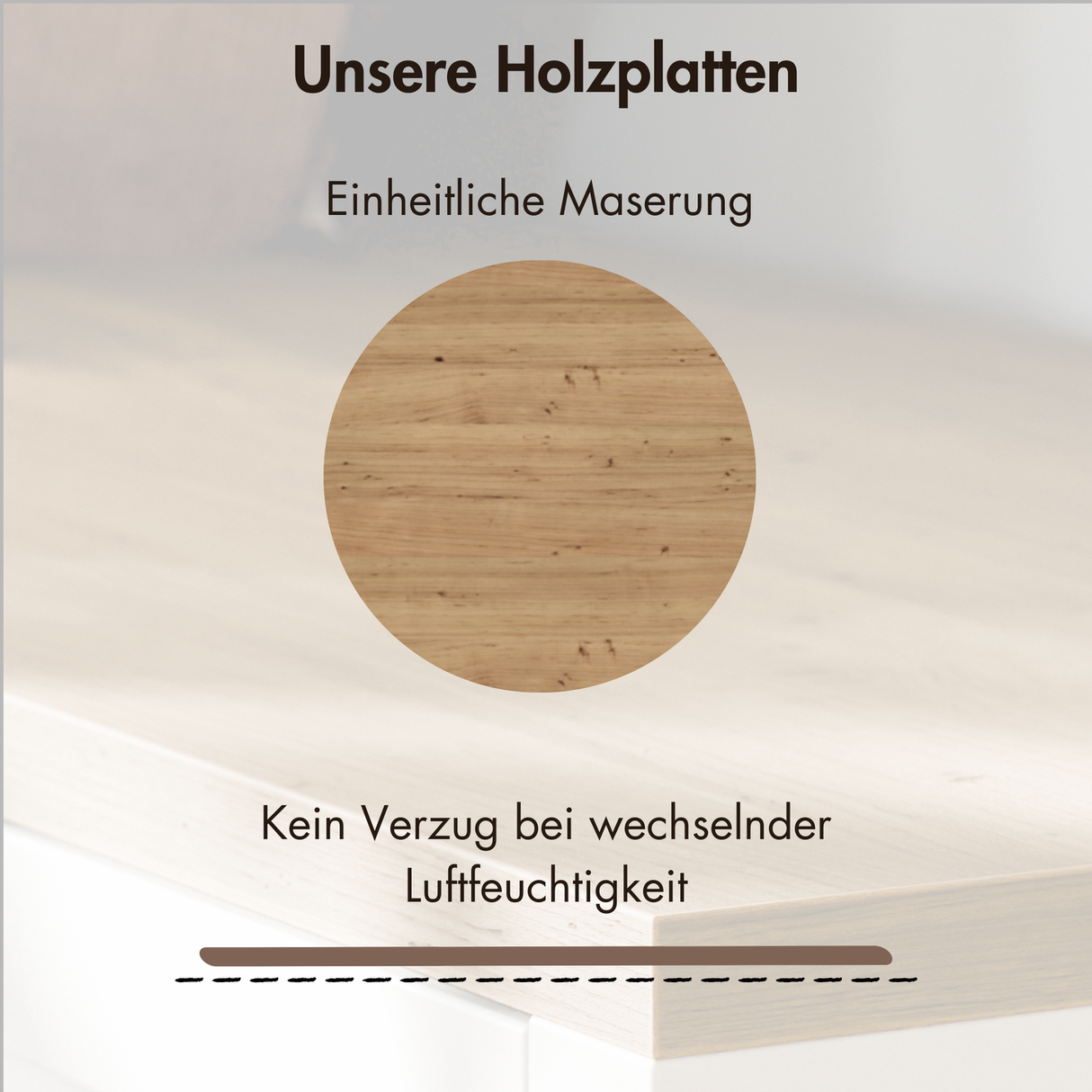 Holzplatte für IKEA Malm Kommode, Eiche, 80,4 x 48,2cm - Clutter Cover