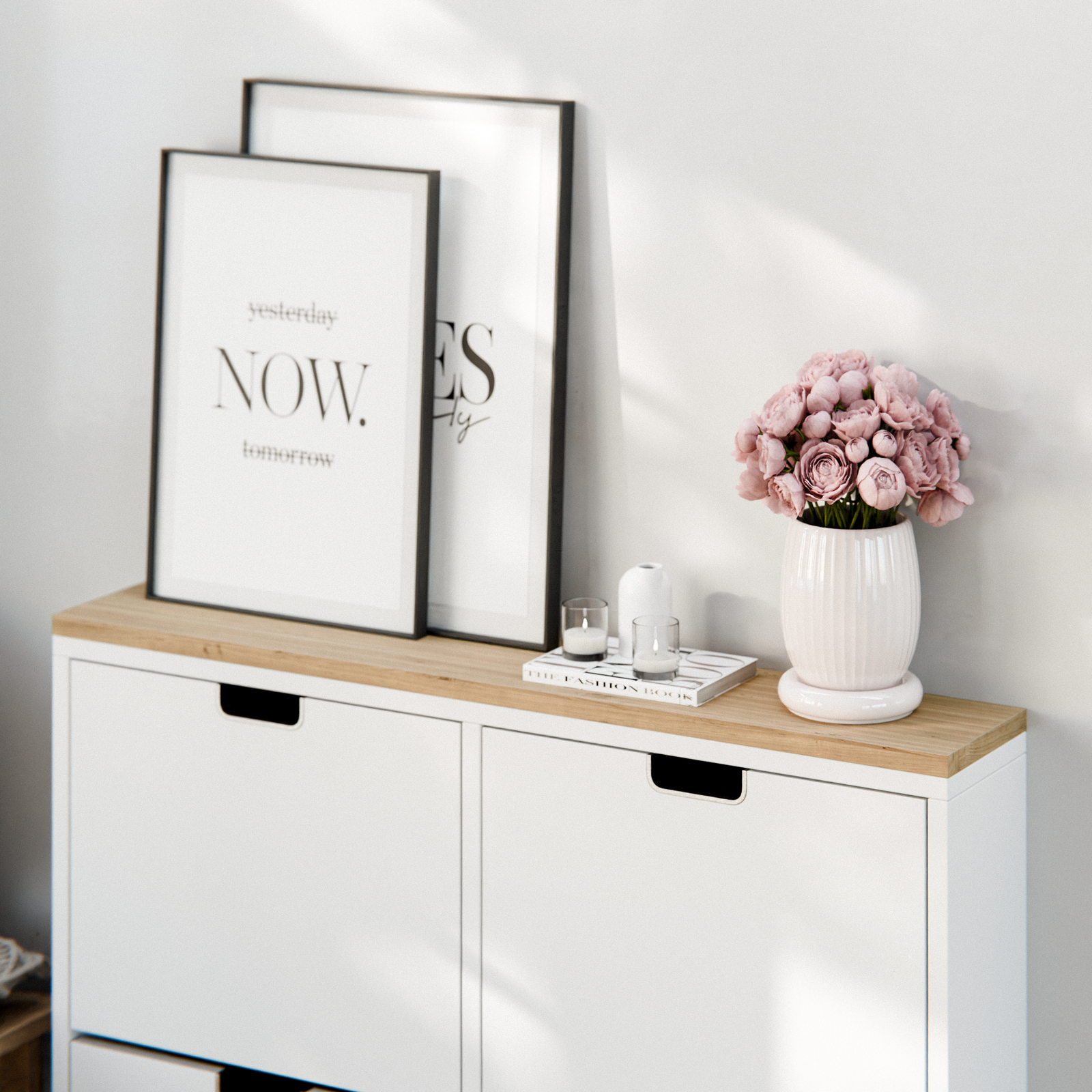 Holzplatte für IKEA Ställ Schuhschrank 95,8 x 17,1cm – Abdeckplatte fü