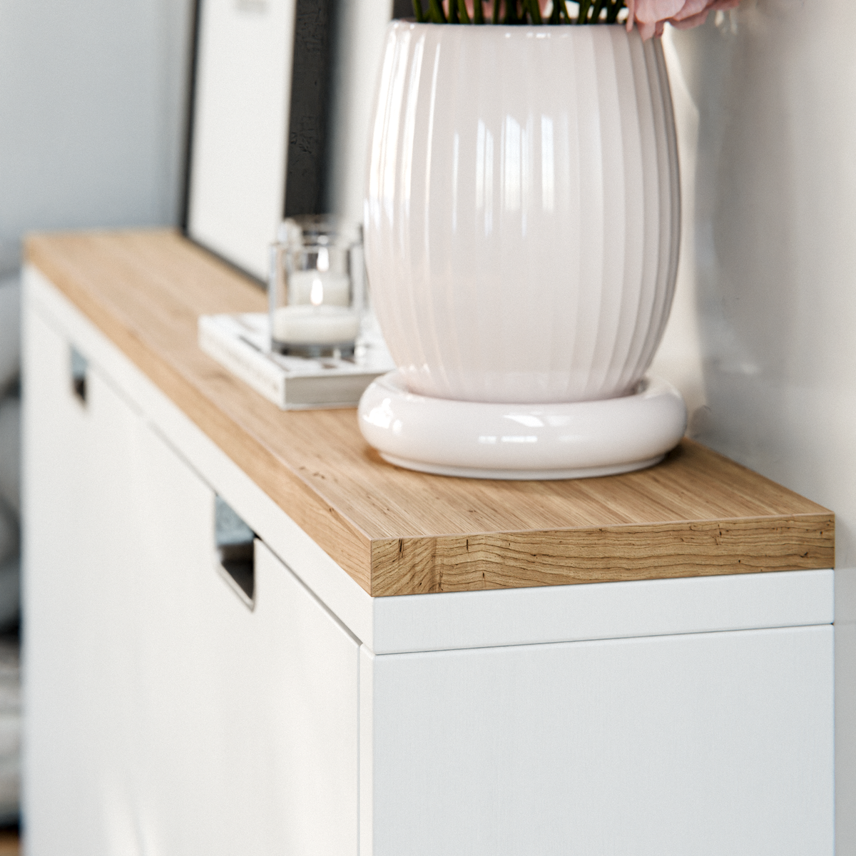 Holzplatte für IKEA Ställ Schuhschrank 95,8 x 17,1cm – Abdeckplatte fü