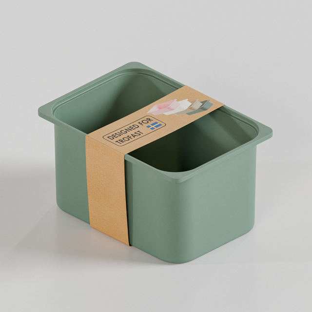 Große Box „TRÖVI“ für IKEA Trofast Regale – 42 × 30 × 23 cm in Eukalyptus Grün Box Kiste Korb Clutter Cover