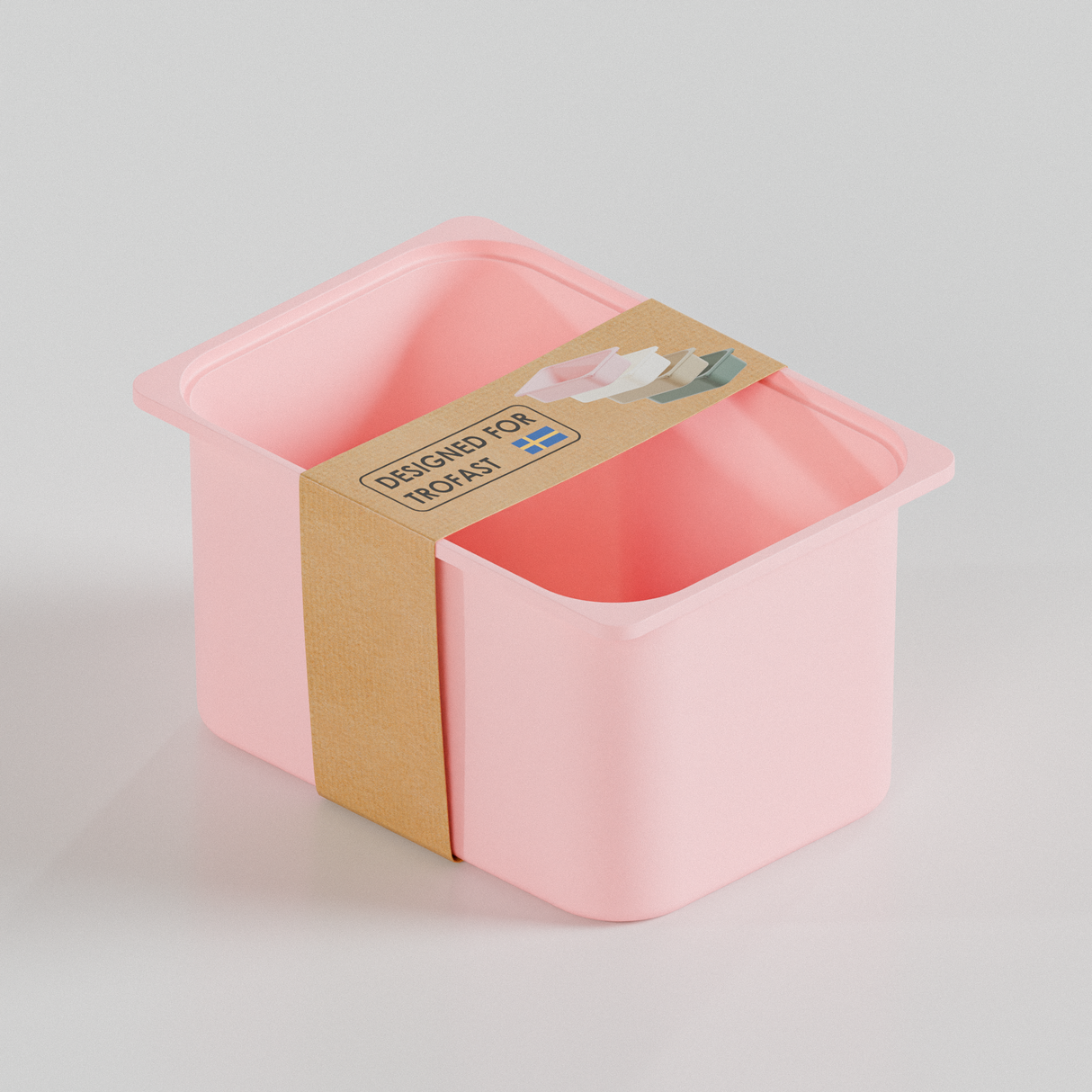 Große Box „TRÖVI“ für IKEA Trofast Regale – 42 × 30 × 23 cm in Rosa Box Kiste Korb Clutter Cover