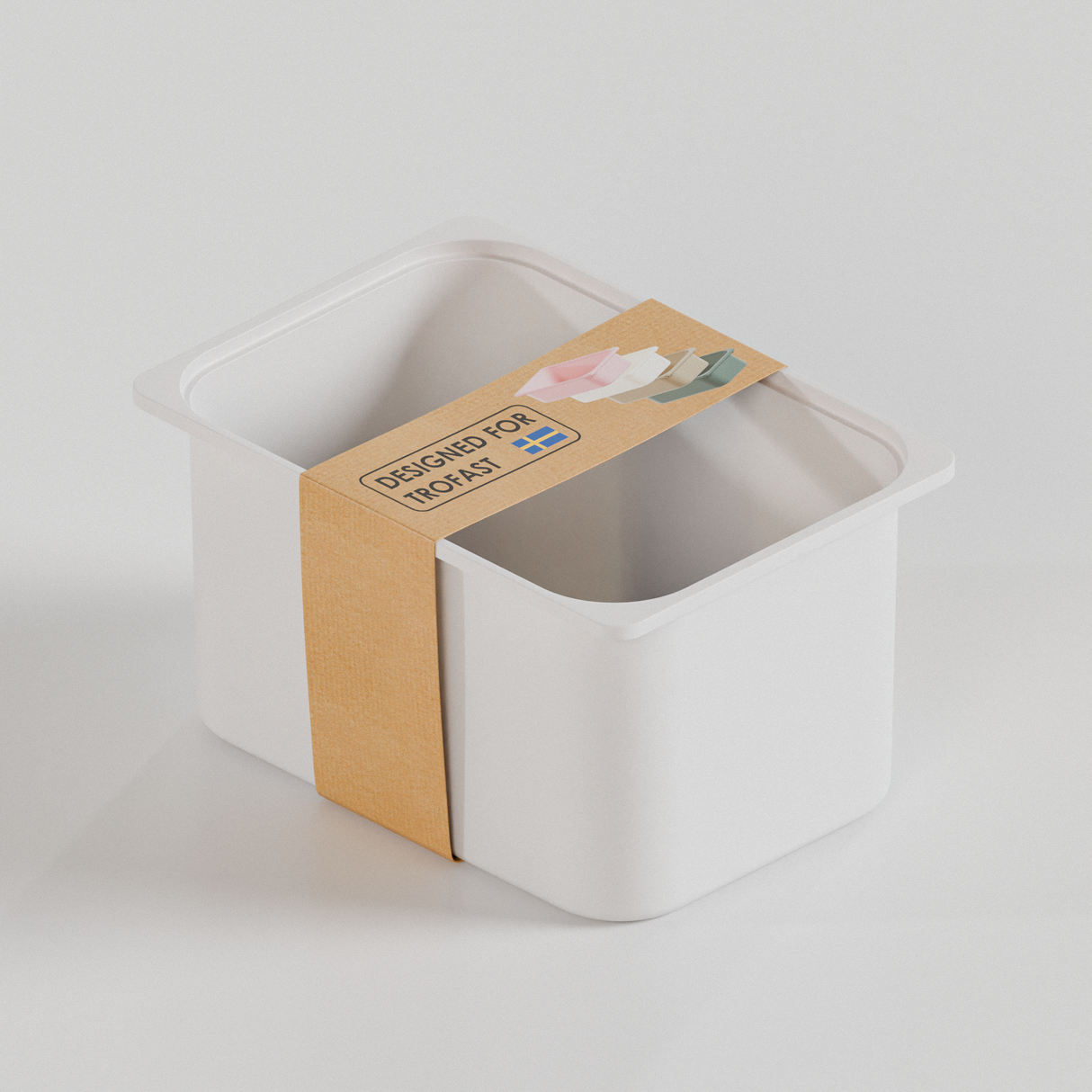 Große Box „TRÖVI“ für IKEA Trofast Regale - 42 x 30 x 23 cm in Weiß Box Kiste Korb Clutter Cover