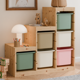 Große Box „TRÖVI“ für IKEA Trofast Regale - 42 x 30 x 23 cm in Weiß, Beige, Rosa und Eukalyptus Box Kiste Korb Clutter Cover