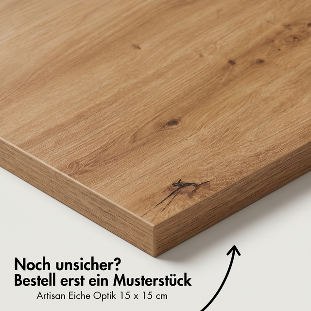 Holzplatte für IKEA Kallax Regal 1er, 2er, 3er oder 4er - Eiche Deckplatte Muster Artisan Eiche Optik (150 x 150) Holzplatte Clutter Cover