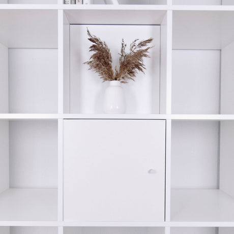 IKEA Kallax Tür in Weiß, Facheinsatz auch passend für Expedit Würfelregal, 33,5 x 33,5cm - Clutter Cover