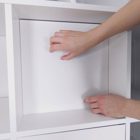 IKEA Kallax Tür in Weiß, Facheinsatz auch passend für Expedit Würfelregal, 33,5 x 33,5cm - Clutter Cover