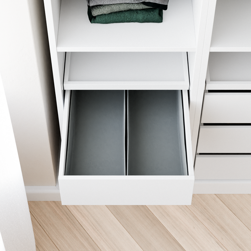 Organizer für PAX Schrank - Schubladen Ordnungssystem für IKEA Kleiderschrank PAX500 (schmal) Organizer Clutter Cover
