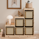 Große Box „TRÖVI“ für IKEA Trofast Regale – 42 × 30 × 23 cm in Beige Trofast Box Clutter Cover