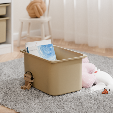 Große Box „TRÖVI“ für IKEA Trofast Regale – 42 × 30 × 23 cm in Beige Trofast Box Clutter Cover