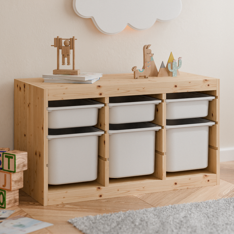 Große Box „TRÖVI“ für IKEA Trofast Regale - 42 x 30 x 23 cm in Weiß Box Kiste Korb Clutter Cover