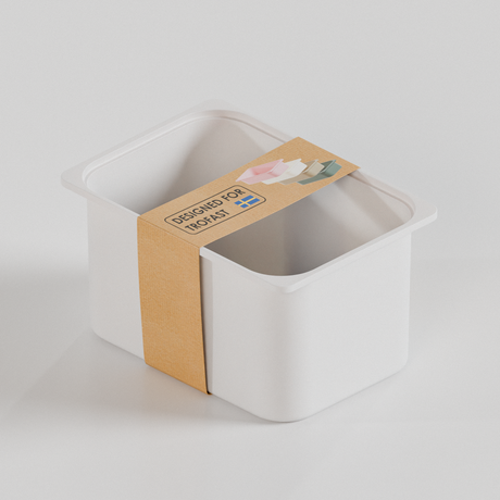 Große Box „TRÖVI“ für IKEA Trofast Regale - 42 x 30 x 23 cm in Weiß, Beige, Rosa und Eukalyptus Weiß Box Kiste Korb Clutter Cover