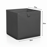 Box für Ikea Kallax Regal, faltbare Stoffbox, Kiste - Anthrazit Box Kiste Clutter Cover