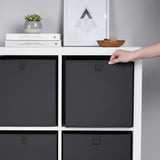 Box für Ikea Kallax Regal, faltbare Stoffbox, Kiste - Anthrazit Box Kiste Clutter Cover