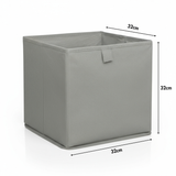 Box für Ikea Kallax Regal, faltbare Stoffbox, Kiste - Grau Box Kiste Korb Clutter Cover