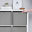 Box für Ikea Kallax Regal, faltbare Stoffbox, Kiste - Grau Box Kiste Korb Clutter Cover