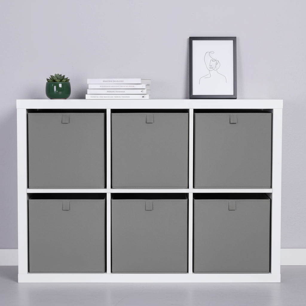 Box für Ikea Kallax Regal, faltbare Stoffbox, Kiste - Grau Box Kiste Korb Clutter Cover