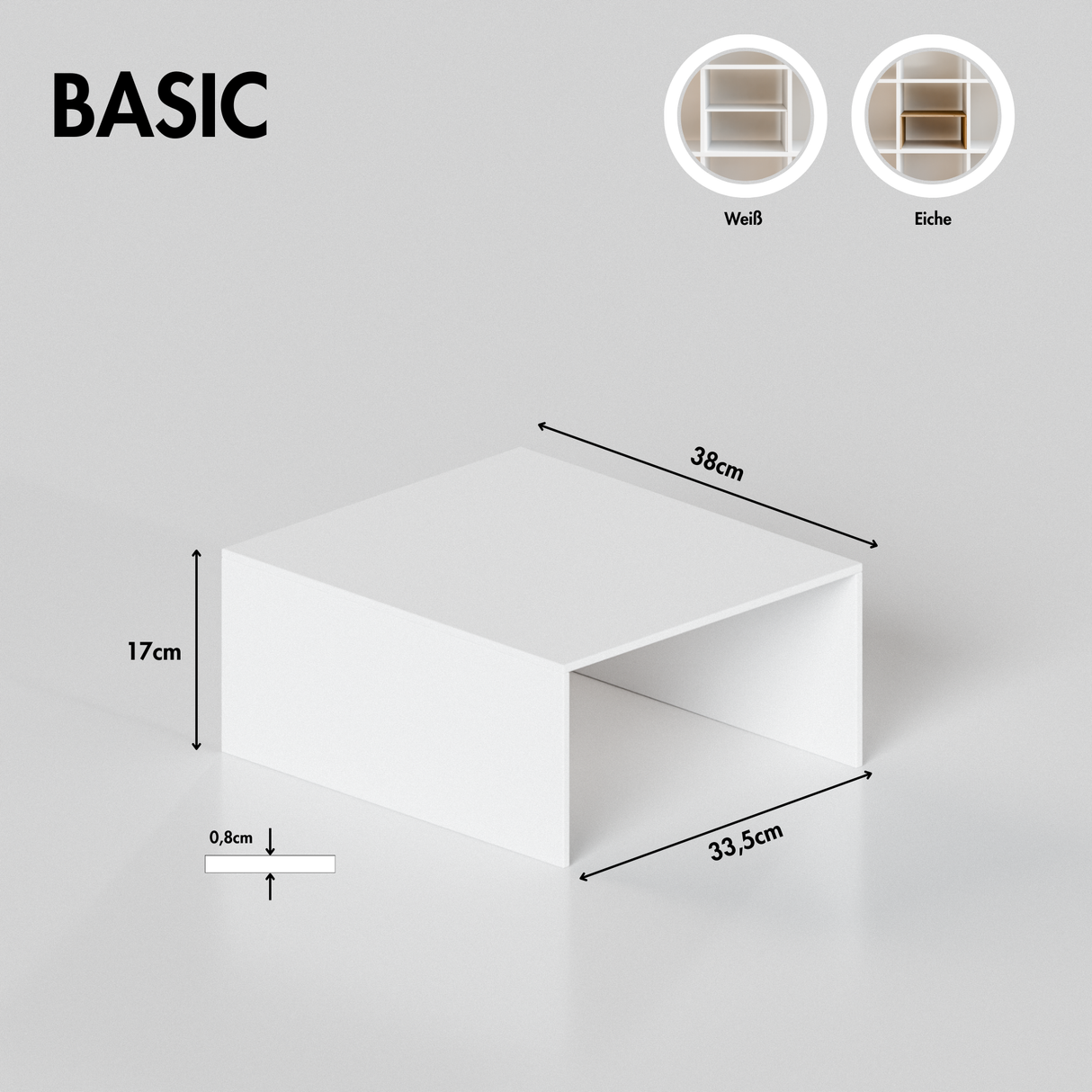 Fachteiler für IKEA Kallax Regal, verschiedene Varianten Fachteiler Clutter Cover