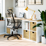 Korb für Kallax Regal aus Wasserhyazinthe 32 x 34,5 x 32cm, Seegras-Flechtkorb Box Kiste Korb Clutter Cover