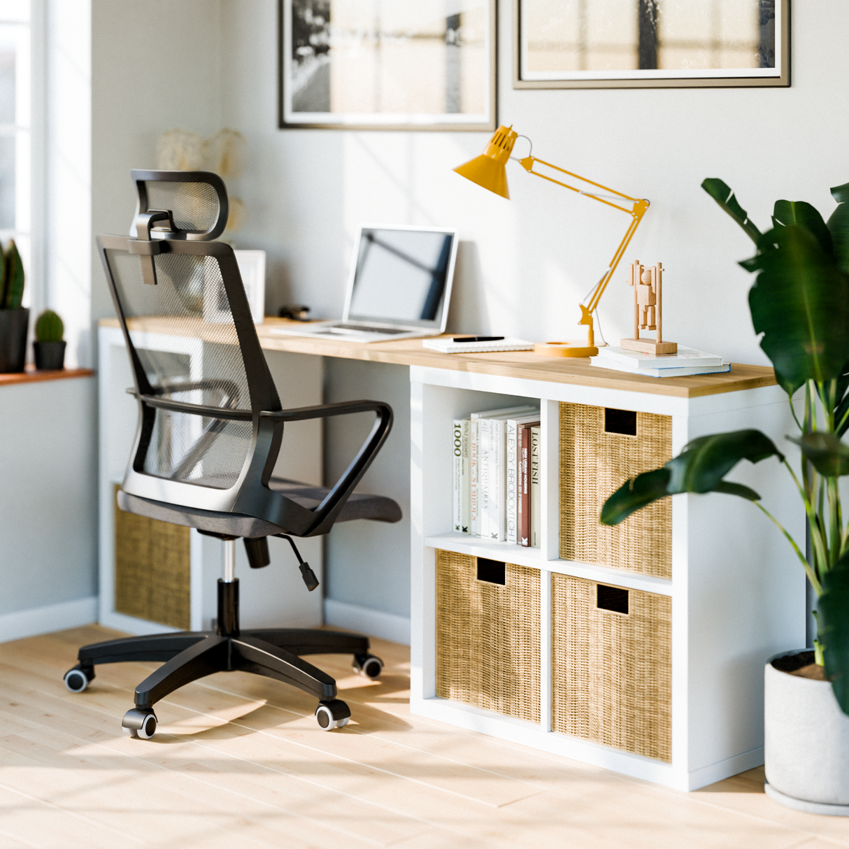 Korb für Kallax Regal aus Seegras 32 x 34,5 x 32cm, Flechtkorb Kallax Einsatz Clutter Cover