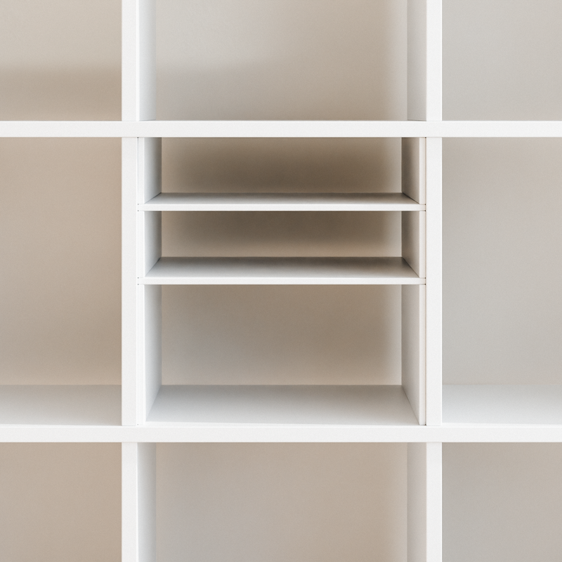 Fachteiler für IKEA Kallax Regal, verschiedene Varianten Weiß Mix Fachteiler Clutter Cover