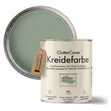 Möbelfarbe ohne Schleifen, Salbei 750ml Kreidefarbe ideal für IKEA Möbel, Kreidelack für ca. 6m² Möbelfarbe Clutter Cover