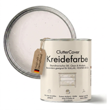 Möbelfarbe ohne Schleifen, Weiß 750ml Kreidefarbe ideal für IKEA Möbel, Kreidelack für ca. 6m² Möbelfarbe Clutter Cover