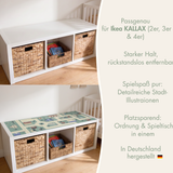 Klebefolie für IKEA Kallax 3er Regal, PVC freie Spielfolie 104 x 39cm, Straßen Spielfläche, Kinderzimmer Spielwelt für Jungen und Mädchen