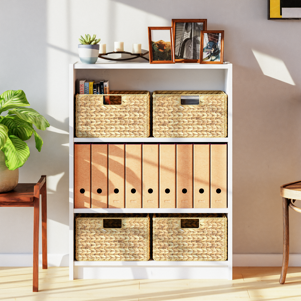 Billy Korb aus Wasserhyazinthe 35 x 25 x 20cm, geflochtener Aufbewahrungskorb Billy Einsatz Clutter Cover