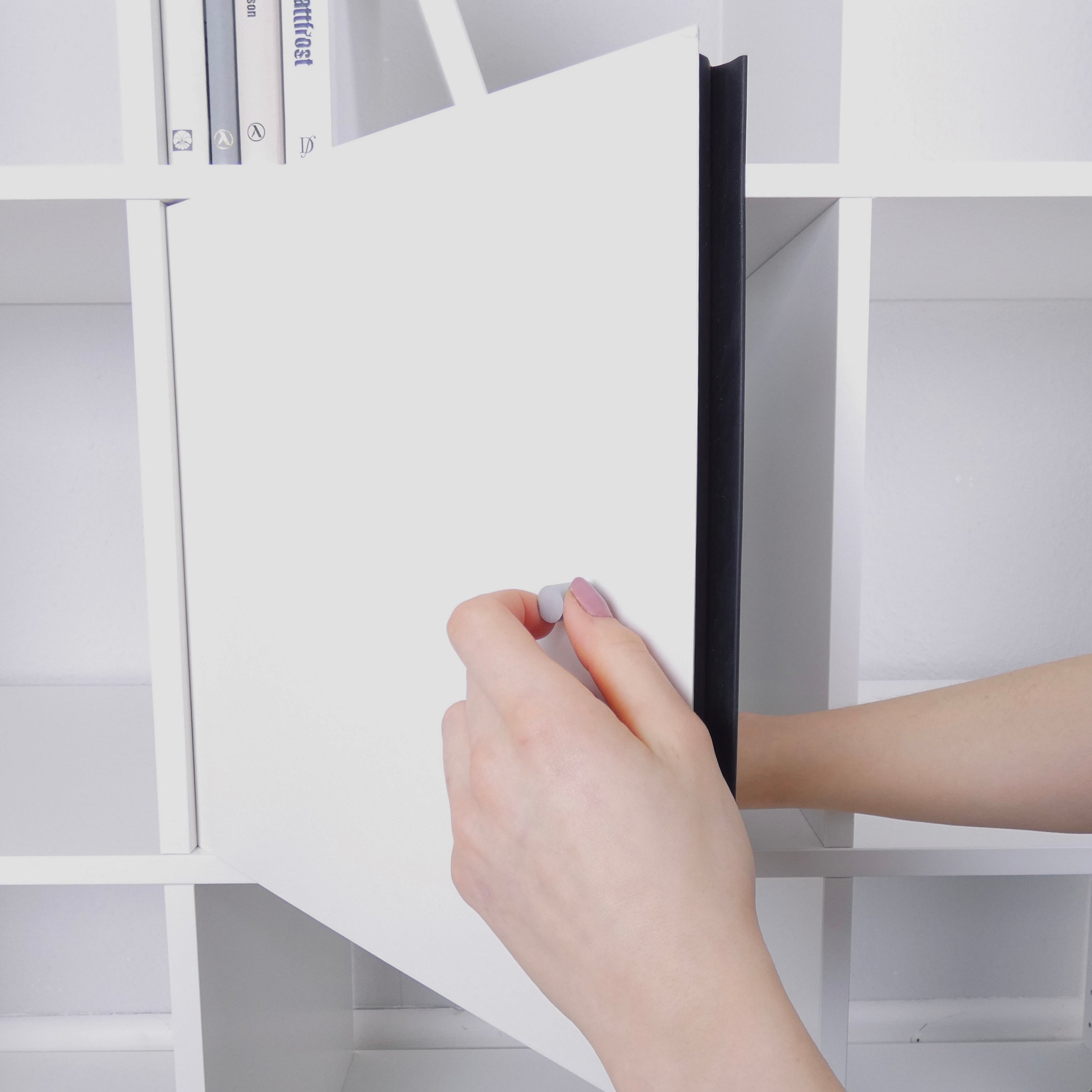 IKEA Kallax Tür in Weiß, Facheinsatz auch passend für Expedit Würfelre –  Clutter Cover