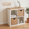 Holzplatte für 2er IKEA Kallax Regal, Eiche - Deckplatte 76 x 39cm Holzplatte Clutter Cover