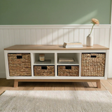 Untergestell für IKEA Kallax Regal 2er, 3er & 4er, Holz Gestell im Stil Eiche Möbelfüße Clutter Cover