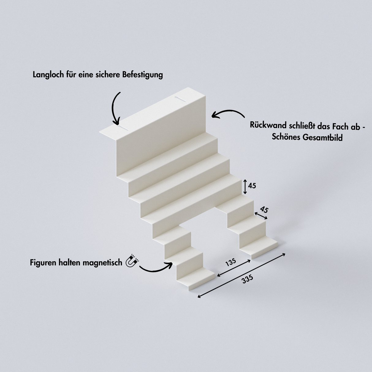 Tonie-Treppe für IKEA Kallax Regal mit Ausschnitt für Toniebox