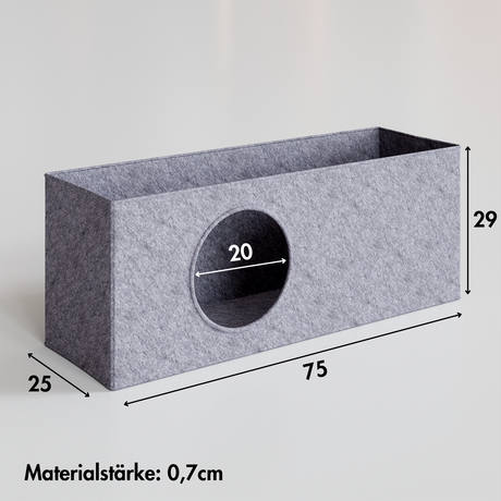 Katzenhöhle für IKEA Billy Regal 75 x 25 x 29cm, Filzhöhle für Katzen - Clutter Cover