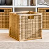 Korb Ikea Kallax Expedit Regal Würfelregal Box Rattan Braun natürliche Kiste 