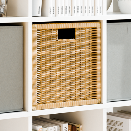 Korb Ikea Kallax Expedit Regal Würfelregal Box Rattan Braun natürliche Kiste Körbchen