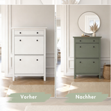 Möbelfarbe ohne Schleifen, 750ml Kreidefarbe ideal für IKEA Möbel, Kreidelack in Weiß, Beige, Rosa, Blau & Grün, für ca. 6m² Möbelfarbe Clutter Cover
