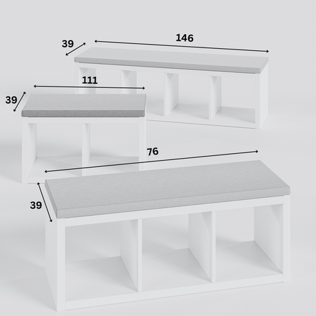 Cord Sitzkissen für IKEA Kallax Regal, Sitzauflage für 2er, 3er & 4er Kallax, Beige, Grün und Rosa Sitzkissen Clutter Cover