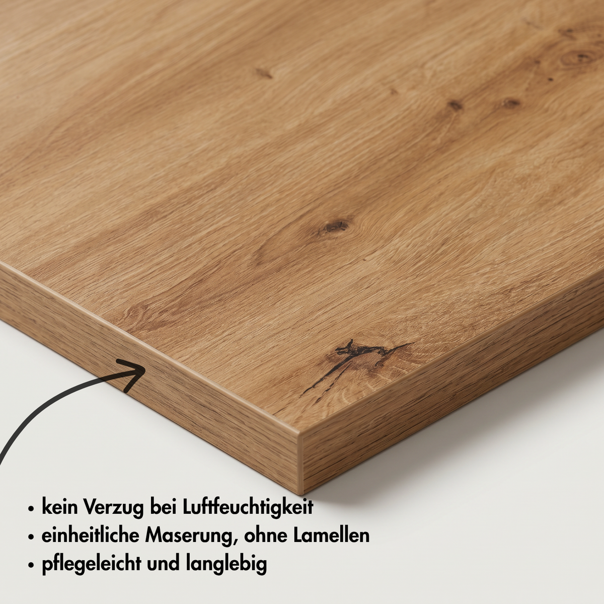 Holzplatte für 4er IKEA Kallax Regal, Eiche - Deckplatte 147 x 39cm Holzplatte Clutter Cover