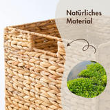 Korb für Kallax Regal aus Wasserhyazinthe 32 x 34,5 x 32cm, Seegras-Flechtkorb Box Kiste Korb Clutter Cover