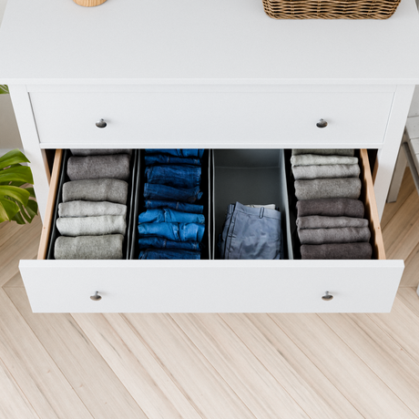 Organizer für IKEA Hemnes Kommode zum Teilen der Schublade in Fächer, Boxen zum Organisieren der Schublade passend für Wickelkommode Boxen Organisation