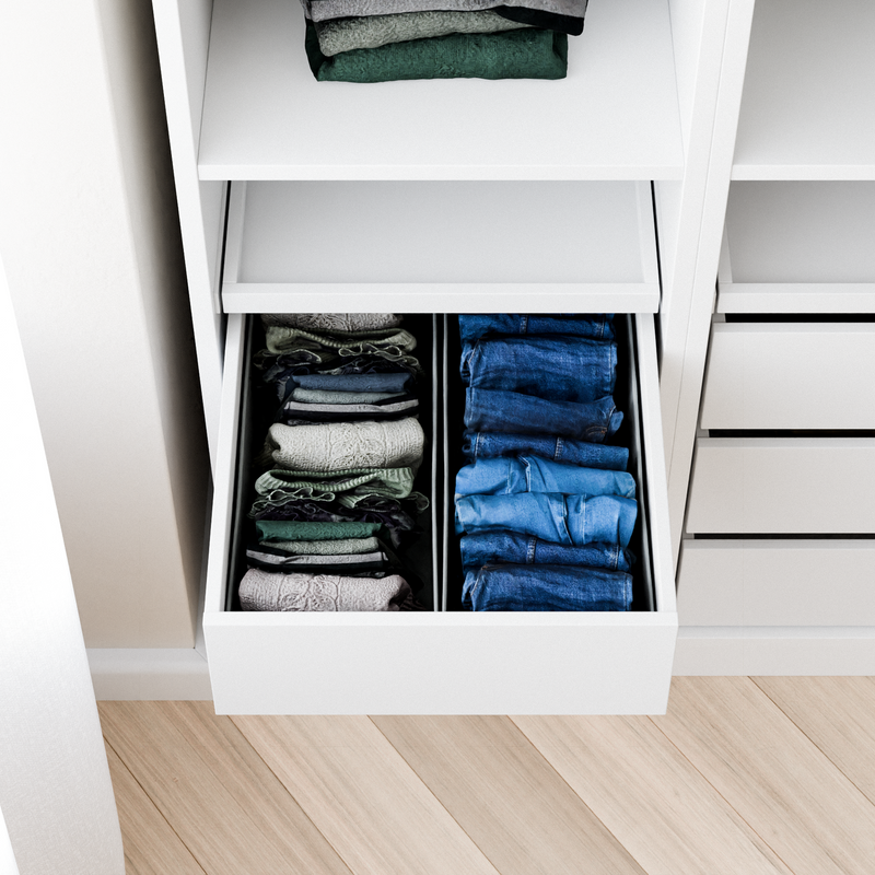 Organizer für PAX Schrank - Schubladen Ordnungssystem für IKEA Kleiderschrank - Clutter Cover