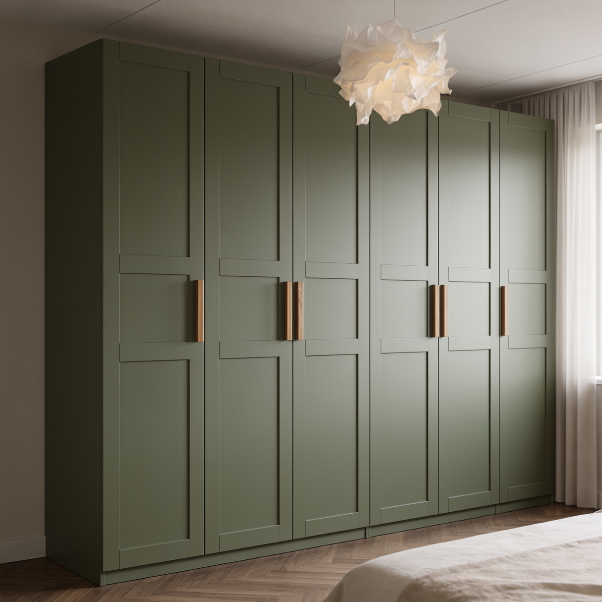 Griffe für PAX Türen, Holzgriffe aus Eiche für IKEA Kleiderschrank - Inkl. Schablone & Bohrer Möbelgriffe Clutter Cover